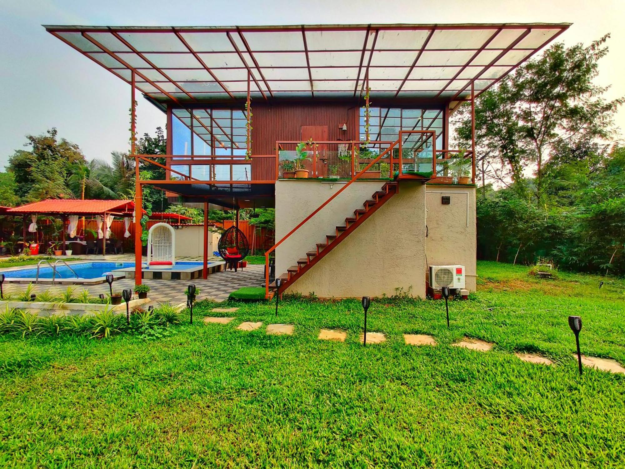 Crystal Springs Villa - A Picture-Perfect Retreat W Pool, Hammock, Gazebo Karjat Exterior photo