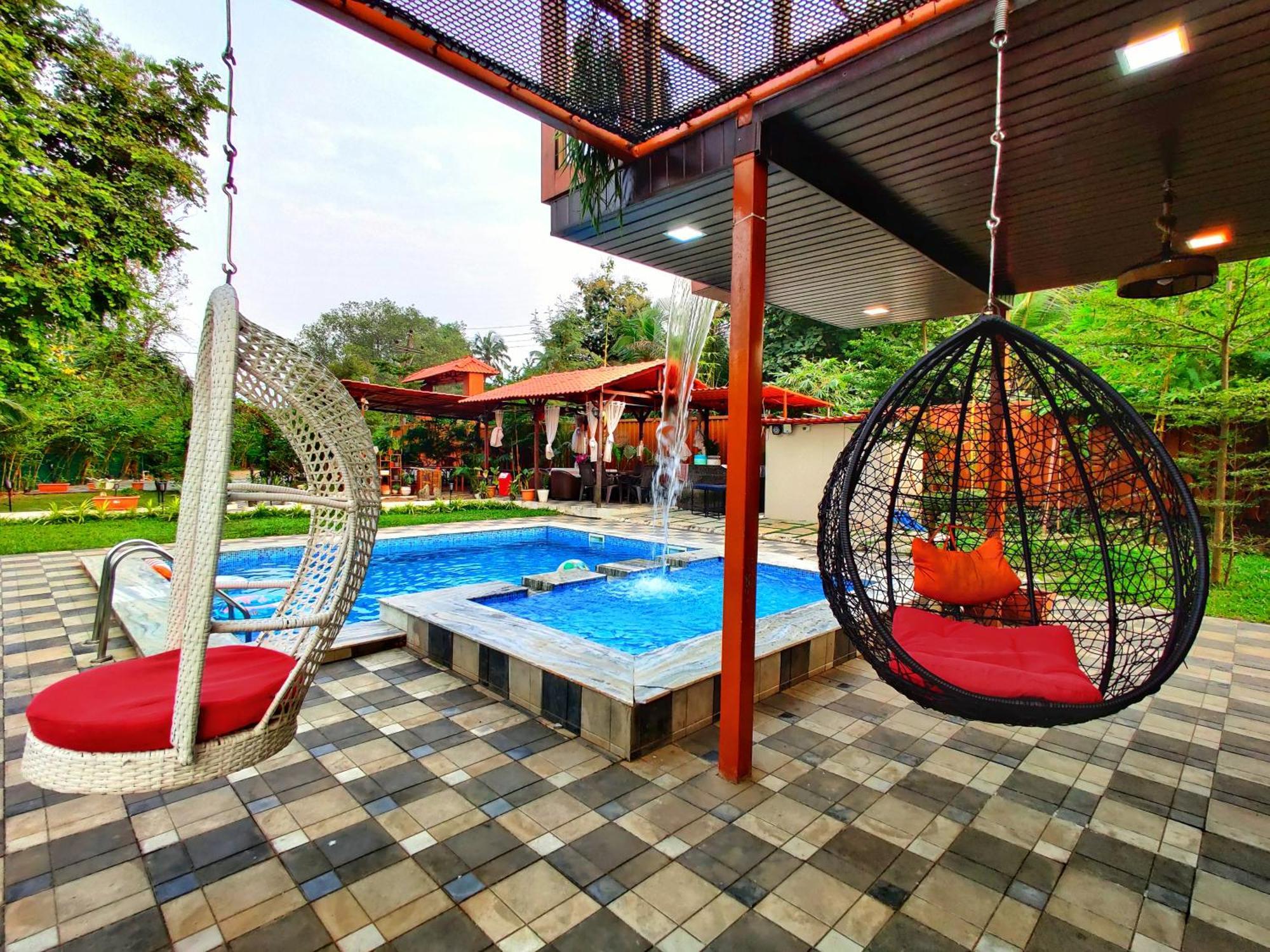 Crystal Springs Villa - A Picture-Perfect Retreat W Pool, Hammock, Gazebo Karjat Exterior photo